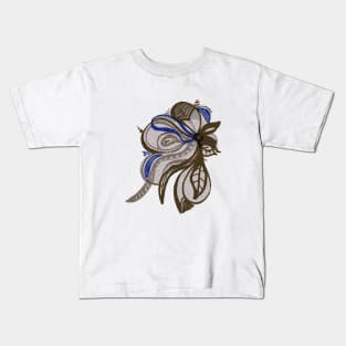 Flower blue Kids T-Shirt